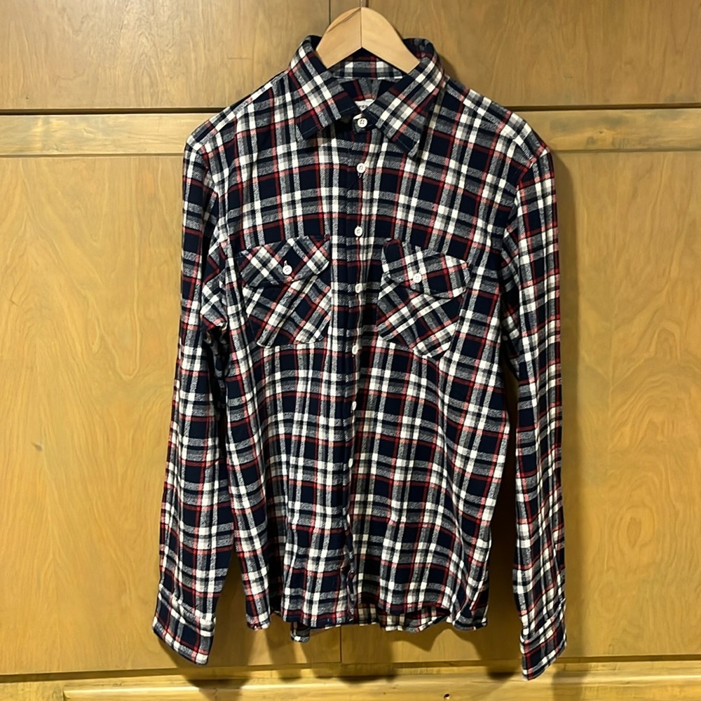 Spier & Mackay Large/16 Navy Flannel - Contemporary Fit